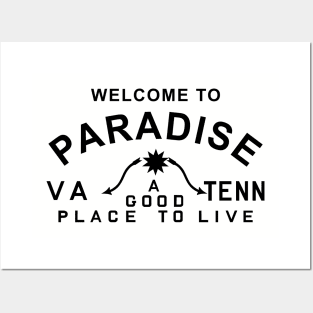 Paradise CVB black text Posters and Art